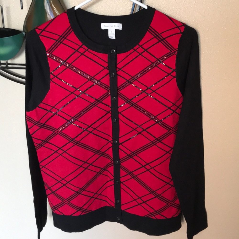 CHARTER CLUB BUTTON DOWN SWEATER